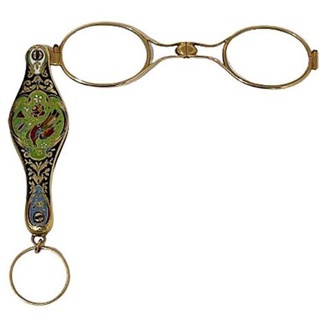 14 carat yellow gold ladies lorgnette vintage spectacles for sale at 1stdibs