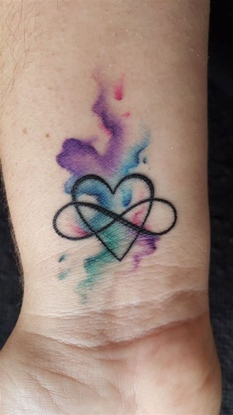 Tattoo Infinity Heart Watercolor Watercolor Heart Tattoos Heart
