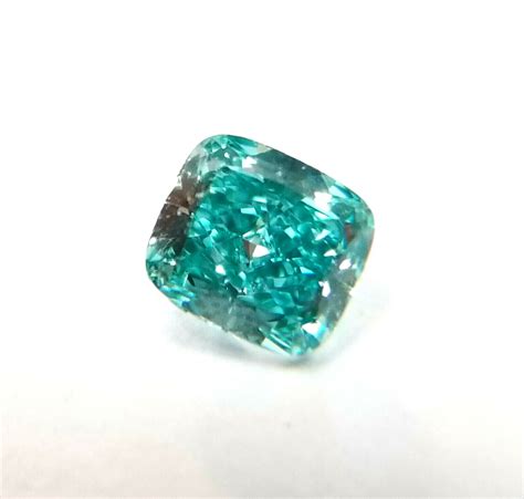 Blue Diamond 021ct Natural Loose Fancy Vivid Green Blue Gia Vvs2