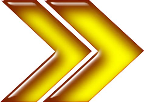 Double Arrow Yellow Right Yellow Right Arrow Png Clipart Large Size