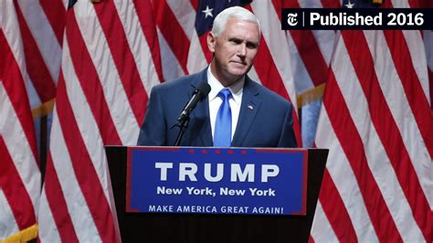 Donald Trump And Mike Pence One Ticket Two Worldviews The New York Times