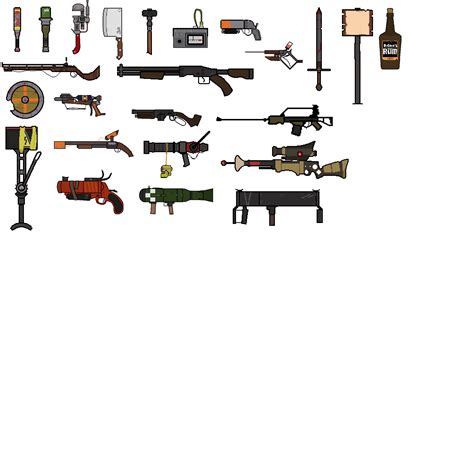 Some Pixel Art Tf2 Weapons Ive Been Making Rtf2