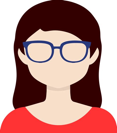 Girl Wearing Glasses Clip Art