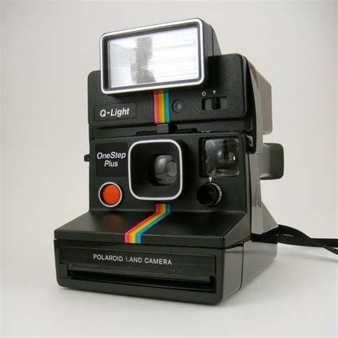 Polaroid Onestep Plus Camera And Q Light Flash By Boomvintage