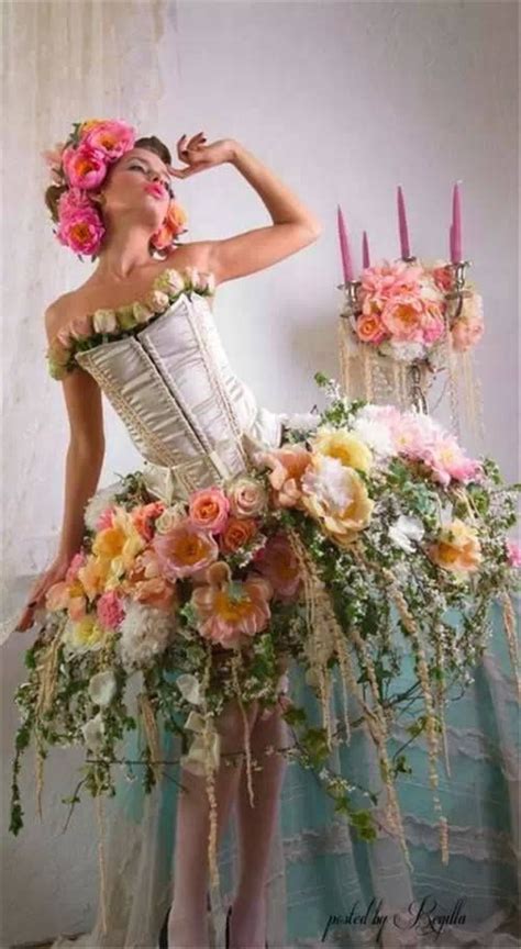 Floral Dress Of My Dreams Arte Floral Floral Art Fantasy Costumes