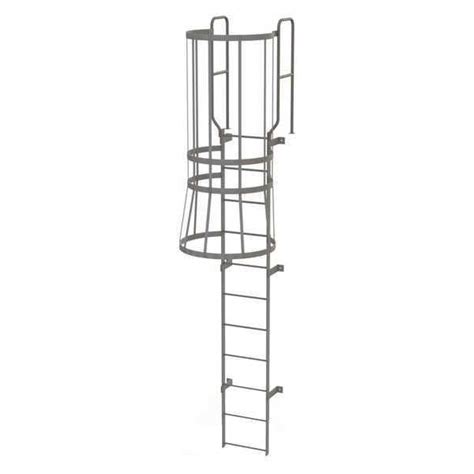 Tri Arc Wlfc1211 85458 Fixed Ladder W Safety Cage Steel 10 Ft