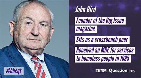 Bbc Question Time On Twitter Big Issue Founder Johnbirdswords Is