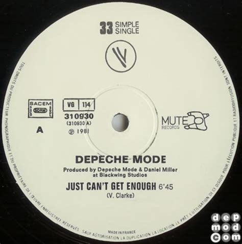 Just Cant Get Enough — Depeche Mode Discography