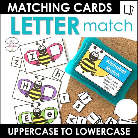 Honey Bee Alphabet Letter Match A To Z Uppercase And Lowercase
