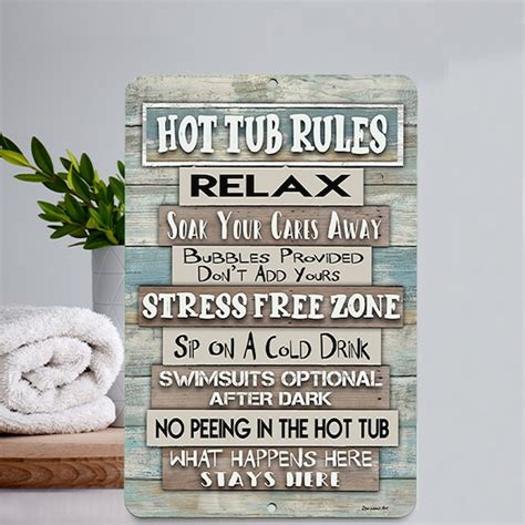 Hot Tub Signs Etsy