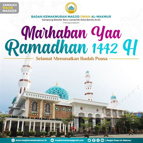 Marhaban Yaa Ramadhan Masjid Oman Almakmur Banda Aceh Indonesia