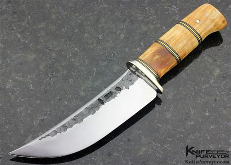 Jim Behring Custom Knife Forged Studebaker Spring And Walrus Skinner