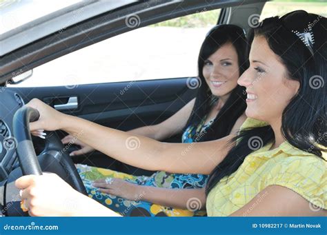 Two Friends Driving In Car Royalty Free Stock Photography Image 10982217