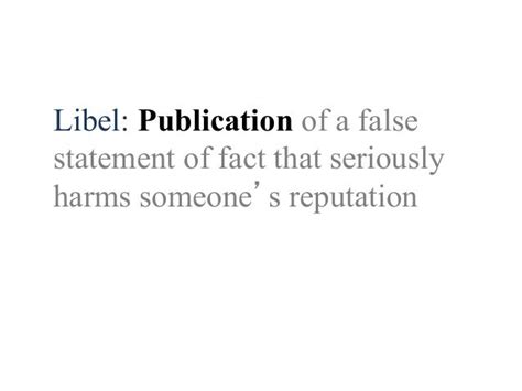 Libel Law