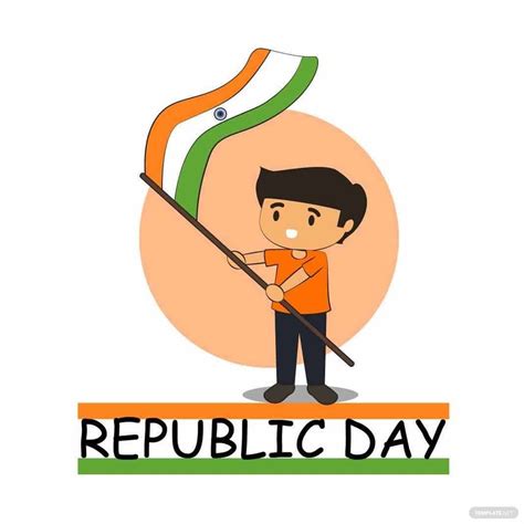 Free Cartoon Republic Day Vector Eps Illustrator  Png Svg