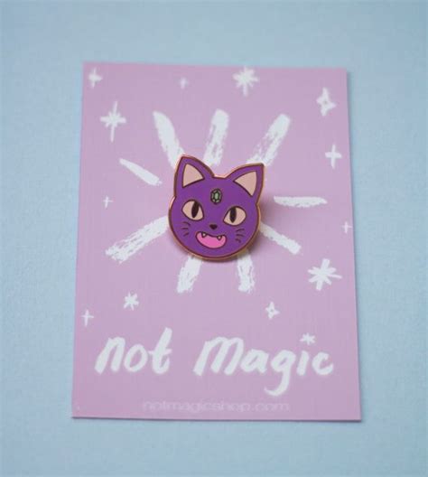 Magic Gem Cat Enamel Pin By Notmagicshop On Etsy Cat Enamel Pin