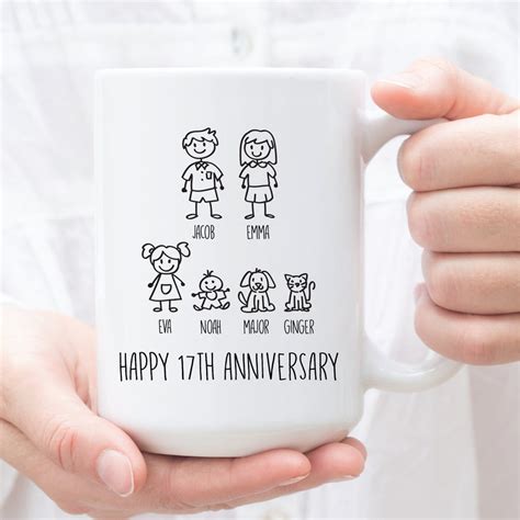 Personalized Annivesary T 17th Year Wedding Anniversary Etsy