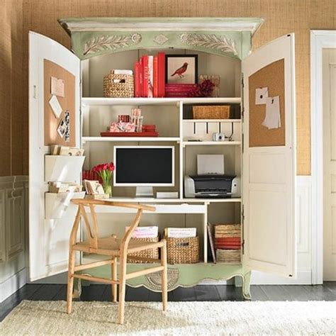 Small Home Office Cabinets Enhancing Space Saving Interior