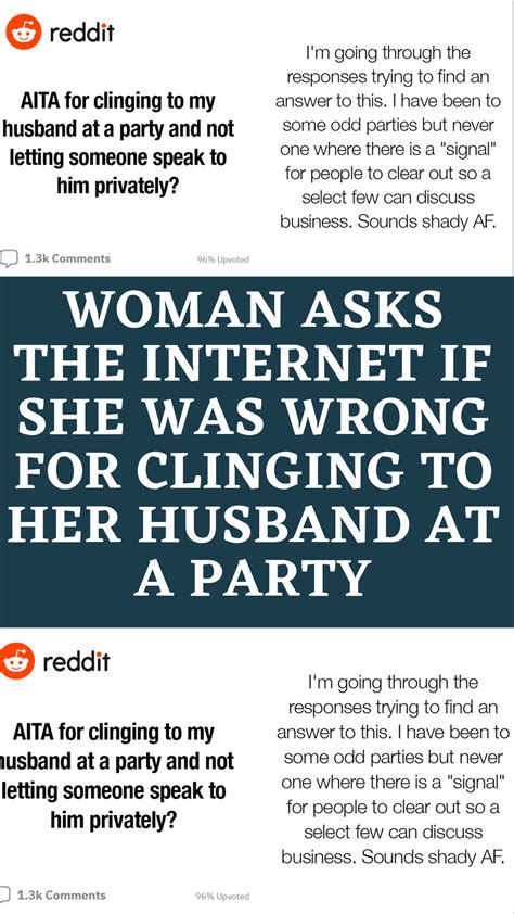 Woman Asks The Internet If She Was Wrong For Clinging To Her Husband At