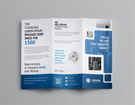 tri fold brochure layout template