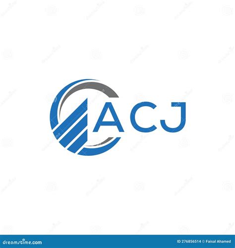 Acj Flat Accounting Logo Design On White Background Acj Creative