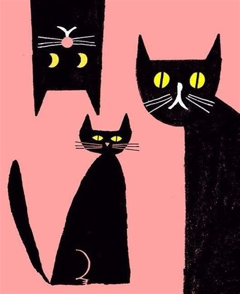 Pin By Randi Tarillion On Black Cats Cats Illustration Black Cat Art