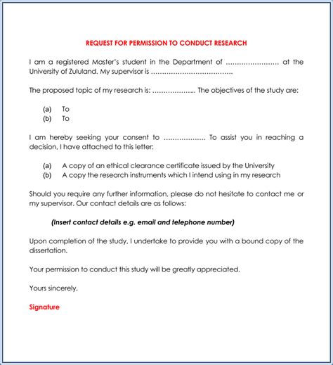 Consent letter to parents 4. Sample Letter Seeking Permission To Conduct Research