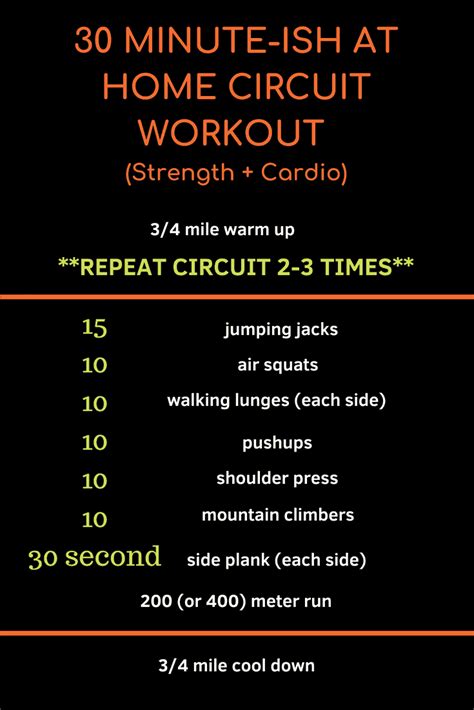 Flexible 30 Minute At Home Circuit Workout
