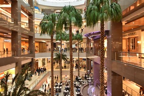 Interior Of The Costanera Center Mall With A View Of Palm Trees And