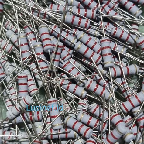 Jual Harga 10 Pcs Resistor 1w 1watt 1 Watt 2k2 3k3 4k7 Ohm Shopee