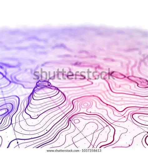 3d Topographic Map Background Concept Topo Ilustración De Stock