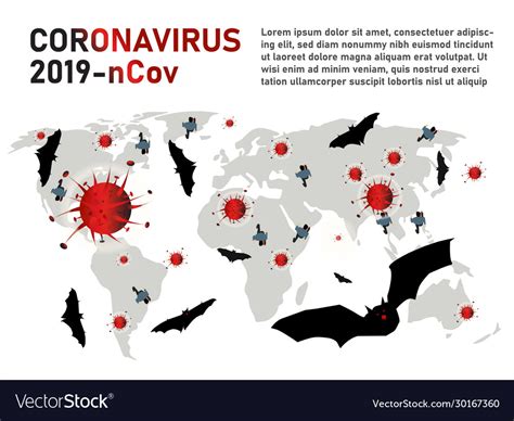 Epidemic Flu Spreading World Floating Royalty Free Vector