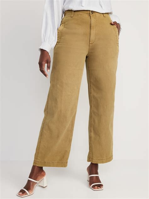 Extra High Waisted Wide Leg Workwear Pants For Women Old Navy