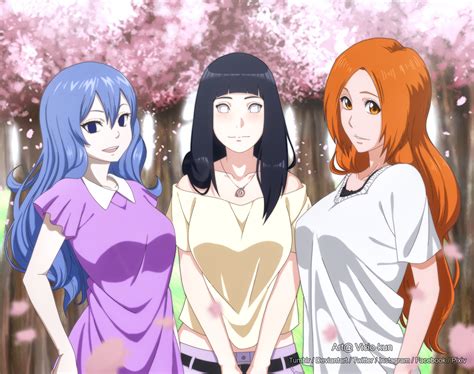 Hyuuga Hinata Inoue Orihime And Juvia Lockser Naruto And 3 More