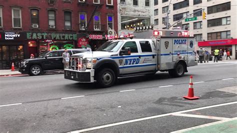 Nypd Esu Truck Responding On 2nd Avenue During The 2017 United Nations
