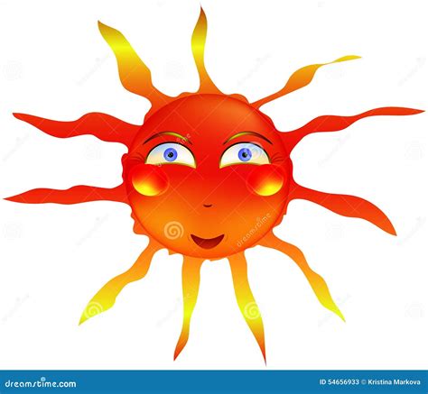 Sun Smiley Smiling Hot Summer Vector Stock Vector Illustration Of