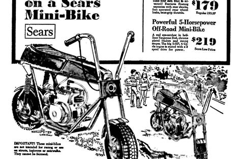 Pop Culture Safari Vintage Sears Mini Bike Ad 1971