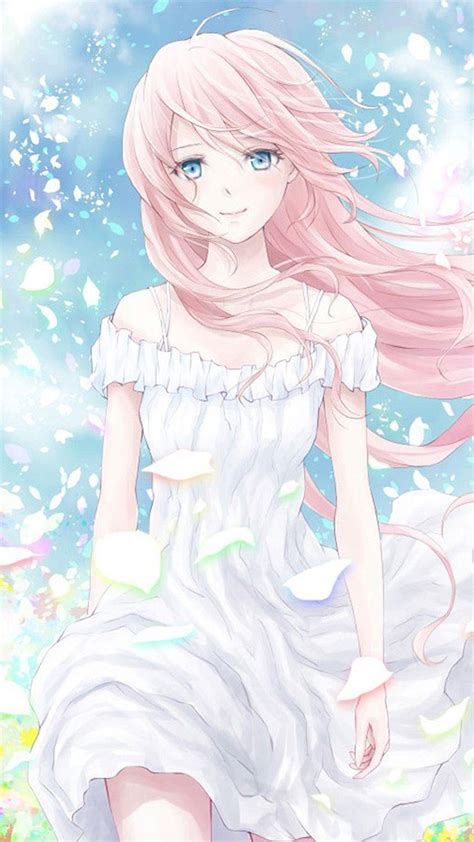 Anime Pink Wallpaper Ar80 Pink Girl Anime Art Illustration Flower