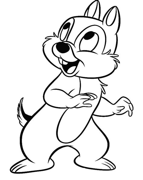 Chip And Dale Coloring Pages Clip Art Library