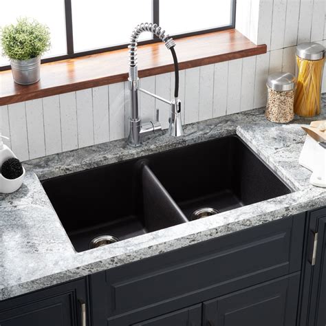 33 Totten Double Bowl Granite Composite Undermount Kitchen Sink