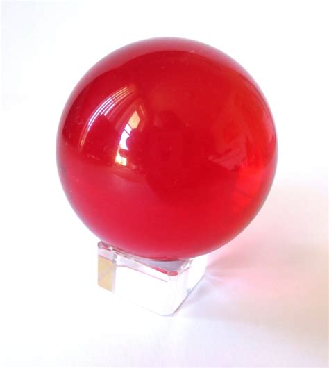 Red Feng Shui Crystall Ball With Crystal Stand Feng Shui Supa Centa