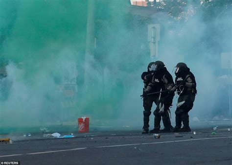 Police Use Tear Gas And Rubber Bullets To Clear Protests From Streets