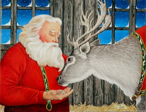 Artwork By Mary Clare In Prismacolor Colored Pencil Santa Claus