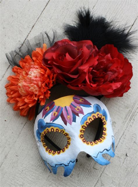 Spectre Inspired Day Of The Dead Masquerade Mask And Headdress Etsy