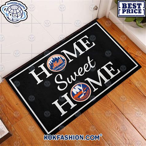 New York Mets New York Islanders Home Sweet Home Doormat Kokfashion