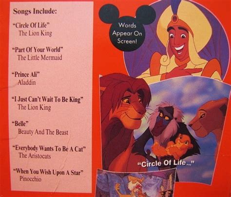 Walt Disney Sing Along Songs The Lion King Circle Of Life Vhs Video