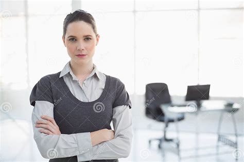 Stern Businesswoman Posing Stock Image Image Of Office 33188931