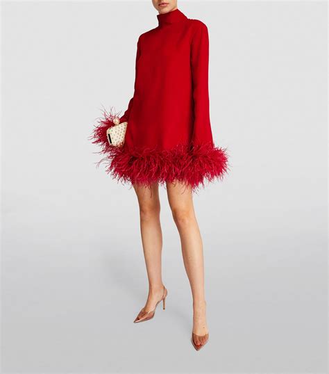 Taller Marmo Ostrich Feather Gina Mini Dress Harrods Ae