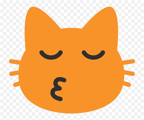 Kissing Cat Emoji Clipart Cat Kiss Emojikissy Face Emoji Android