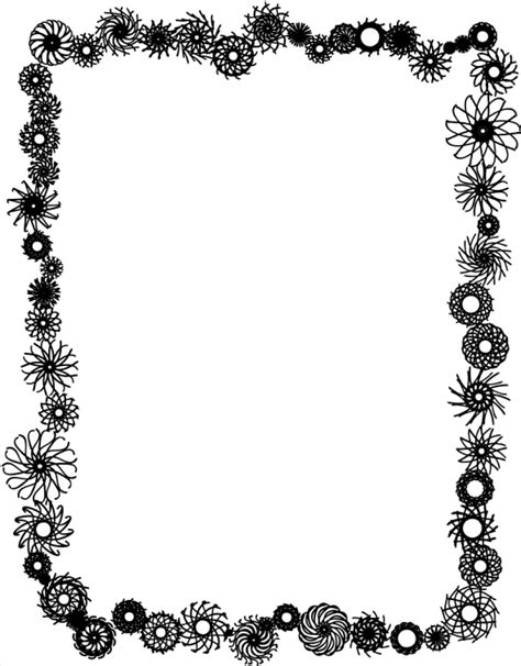 Free Birds Black And White Clipart Borders Clip Transparent Borders